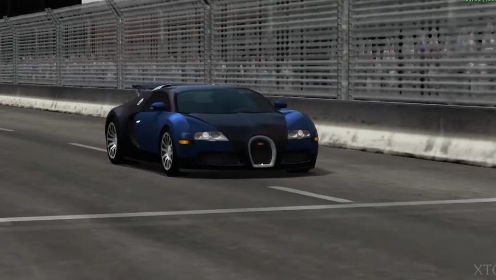 Bugatti Car on the race track