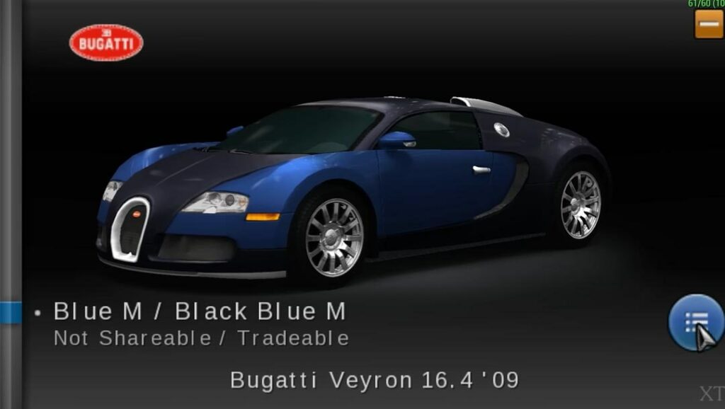 Choose the car on Gran Turismo Game